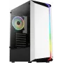 Caja de PC AEROCOOL Bionic semitorre blanca — ATX, cristal templado, 2 bahías de 3,5