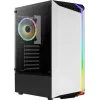 Aerocool Bionic V2 caja de PC Midi Tower, ATX / micro ATX / Mini-ITX, cristal templado, RGB, blanca