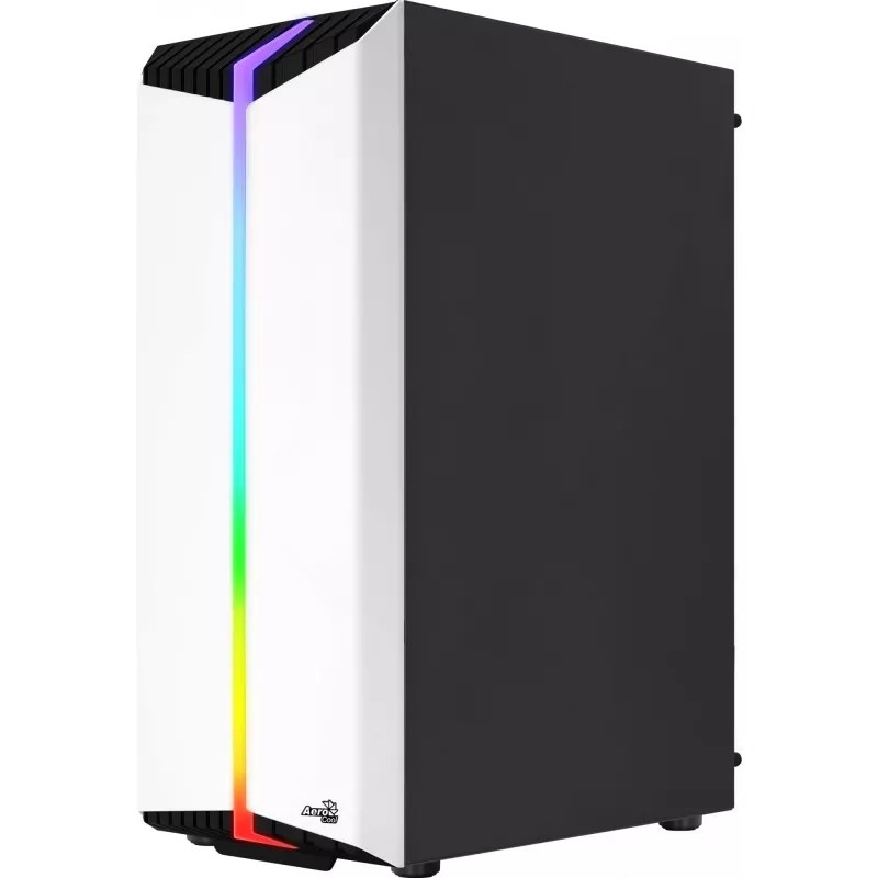 Aerocool Bionic V2 caja de PC Midi Tower, ATX / micro ATX / Mini-ITX, cristal templado, RGB, blanca
