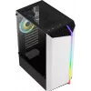 Aerocool Bionic V2 caja de PC Midi Tower, ATX / micro ATX / Mini-ITX, cristal templado, RGB, blanca