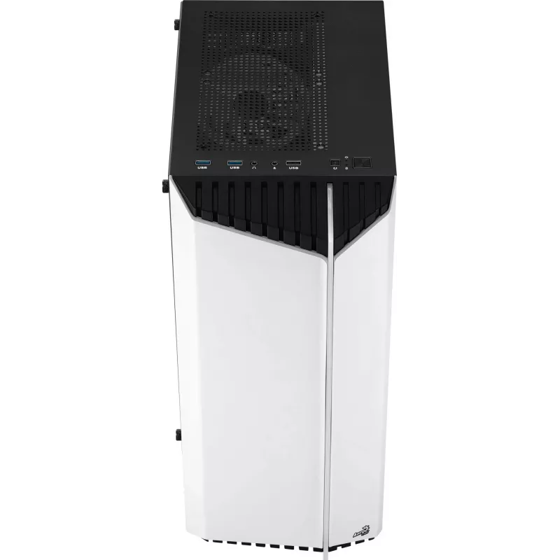 Aerocool Bionic V2 caja de PC Midi Tower, ATX / micro ATX / Mini-ITX, cristal templado, RGB, blanca