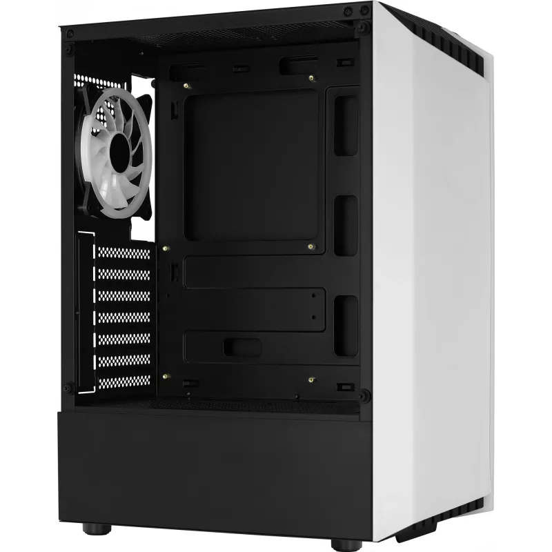 Aerocool Bionic V2 caja de PC Midi Tower, ATX / micro ATX / Mini-ITX, cristal templado, RGB, blanca