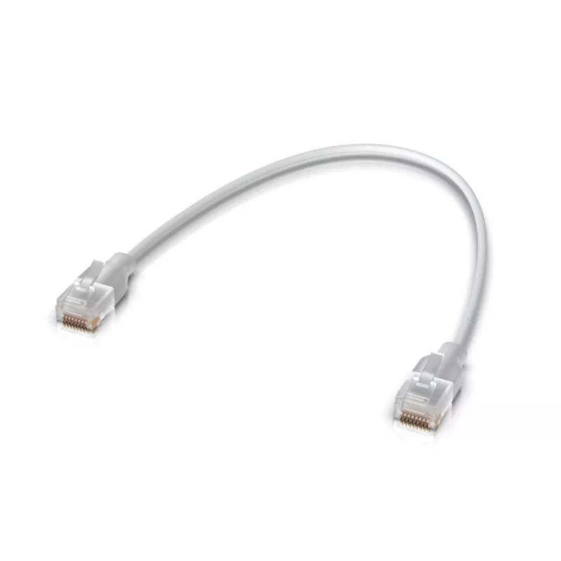 Cable de red Ethernet UBIQUITI UACC-Cable-Patch-EL 0,3 m Cat6 2,5 Gbit/s PoE++ blanco