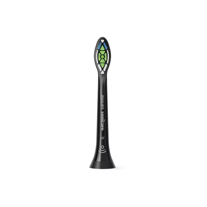 Cabezales de cepillo Philips HX6064/88 Optimal White — 4 uds., negro, cerdas medias, 62.000 movimientos/min