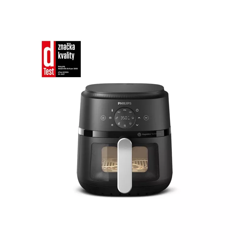 Freidora Philips serie 2000 NA221/00 individual 4,2 L independiente 1500 W freidora de aire negro, plata