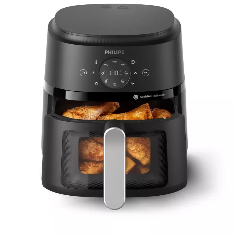 Freidora Philips serie 2000 NA221/00 individual 4,2 L independiente 1500 W freidora de aire negro, plata