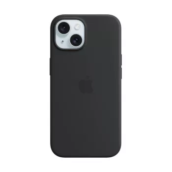 APPLE iPhone 15 – Funda de silicona con MagSafe – Negra