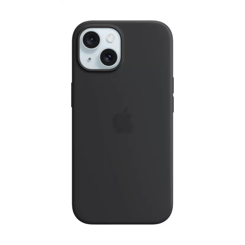 APPLE iPhone 15 – Funda de silicona con MagSafe – Negra