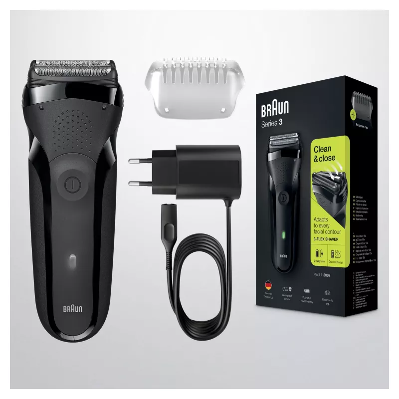 Braun Series 3 Shave&Style 300BT afeitadora eléctrica, afeitadora para hombre, negra