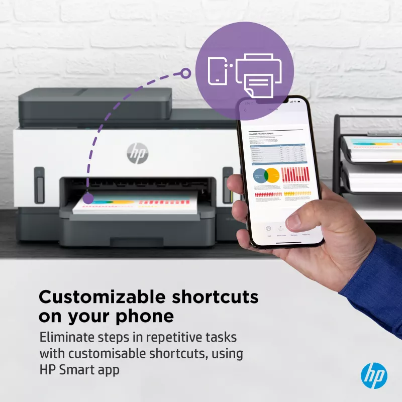 HP Smart Tank 7305 impresora inalámbrica todo en uno color, impresión a doble cara; copiadora, escáner