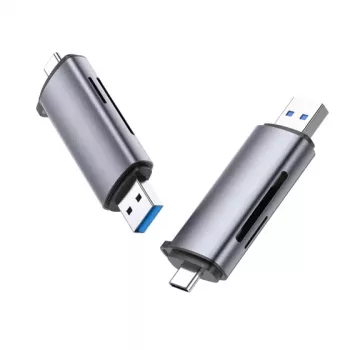 Ugreen 50706 lector de tarjetas USB/Micro-USB plateado