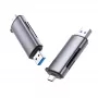 Ugreen 50706 lector de tarjetas USB/Micro-USB plateado