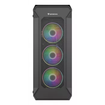 GENESIS Irid 505 ARGB Torre Midi negra, transparente