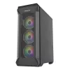 GENESIS Irid 505 ARGB Torre Midi negra, transparente