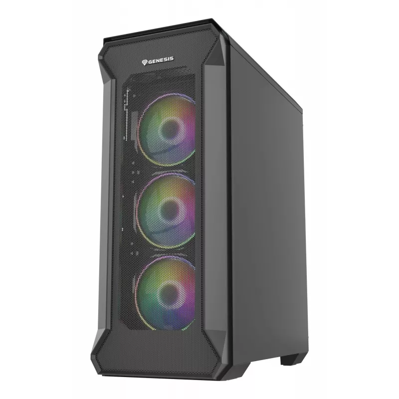 GENESIS Irid 505 ARGB Torre Midi negra, transparente