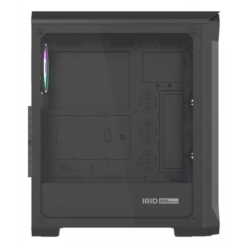 GENESIS Irid 505 ARGB Torre Midi negra, transparente