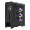 GENESIS Irid 505 ARGB Torre Midi negra, transparente