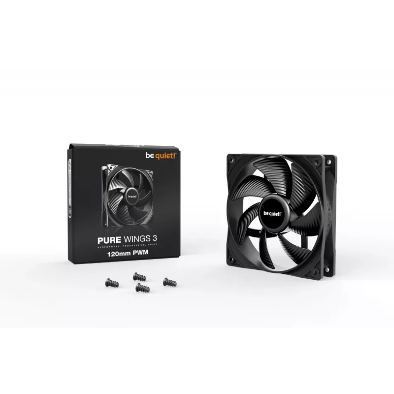 be quiet Pure Wings 3 120mm PWM Ventilador para caja de ordenador 12 cm negro 1 unidad