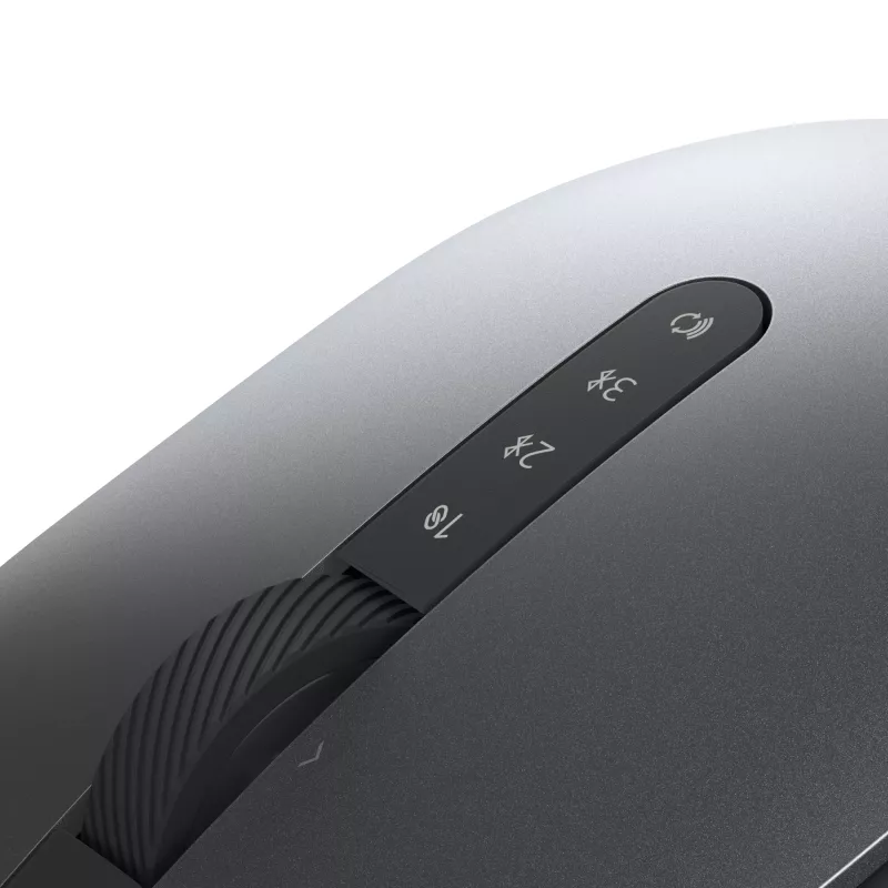 DELL Ratón Pro Plus - MS5320W, diestro, óptico, RF inalámbrico + Bluetooth, 1600 DPI, gris, titanio