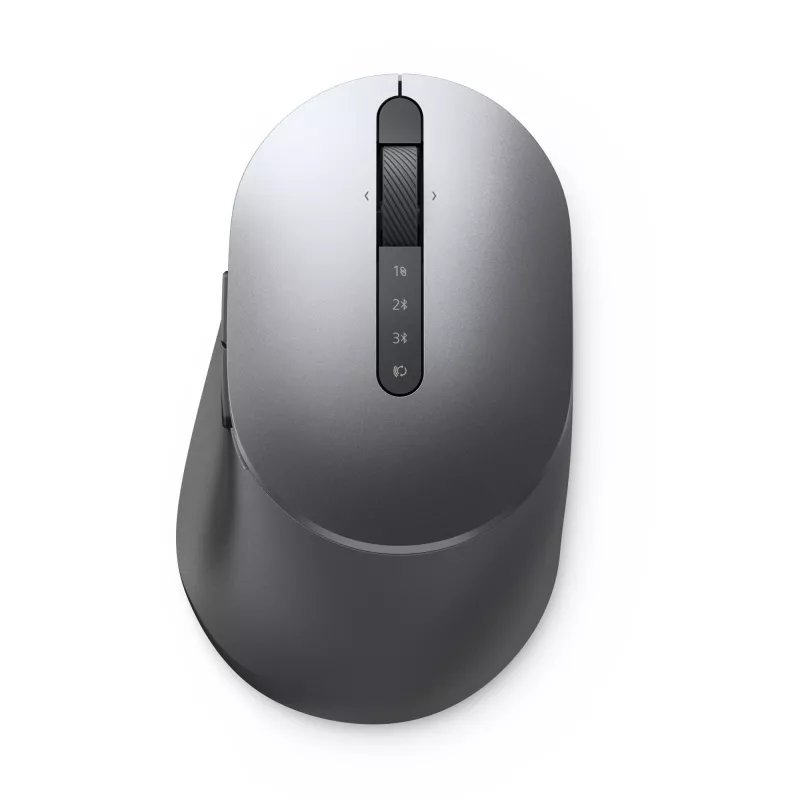 DELL Ratón Pro Plus - MS5320W, diestro, óptico, RF inalámbrico + Bluetooth, 1600 DPI, gris, titanio