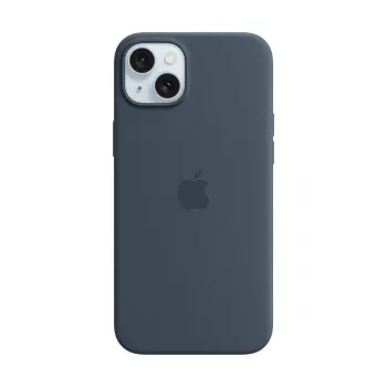 Apple Funda de silicona con MagSafe para iPhone 15 Plus – Storm Blue