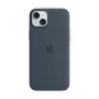 Apple Funda de silicona con MagSafe para iPhone 15 Plus – Storm Blue