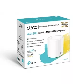 TP-Link AX1800 Whole Home Mesh Wi-Fi 6 System, blanco, interior, router mesh, alimentación, FCC