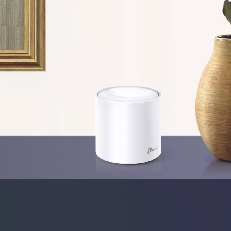 TP-Link AX1800 Whole Home Mesh Wi-Fi 6 System, blanco, interior, router mesh, alimentación, FCC