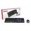 MSI VIGOR GK30 COMBO RGB MEMchanical teclado gaming + ratón gaming Clutch GM11 ' UK-Layout, iluminación RGB de 6 zonas del teclado, iluminación RGB de doble zona del ratón, sensor óptico de 5000 DPI, RGB Mystic Light'