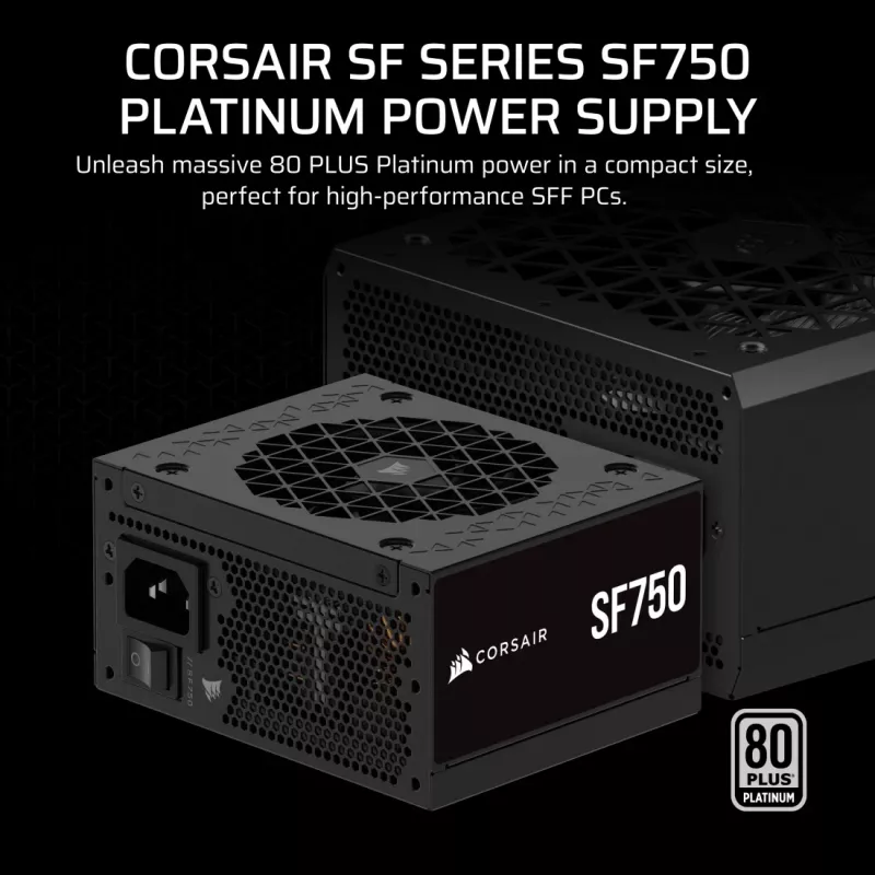CORSAIR fuente de alimentación - SF Series SF750 totalmente modular 80 Plus Platinum SFX
