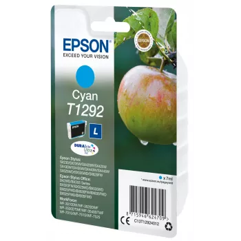 Epson unidad individual cian T1292 tinta DURABrite Ultra, cian, 7 ml, 1 unidad, 474 páginas