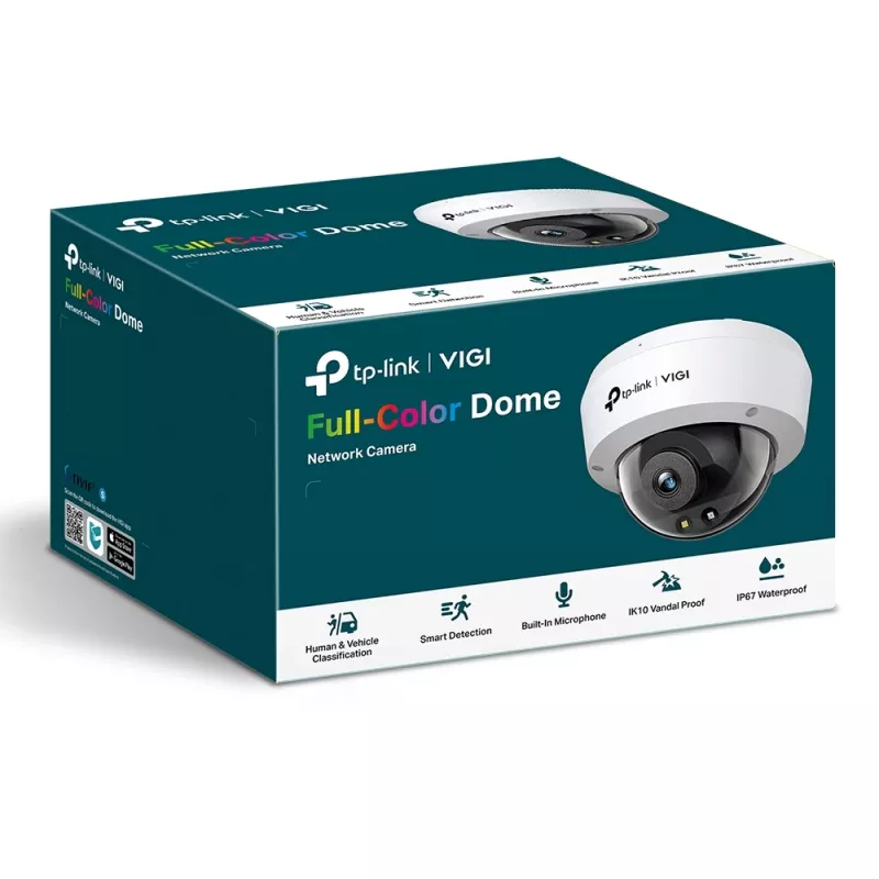 TP-Link VIGI cámara de red domo 5MP Full-Color, cámara de vigilancia IP, interior y exterior, cableada, 120 dB, CE, NTRA, VCCI, KC, BSMI, FCC, IC, montaje en techo