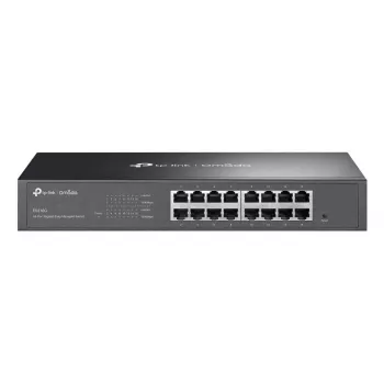 Switch Ethernet Gigabit L2 gestionado TP-Link Omada ES216G — 16 x RJ-45 10/100/1000, 32 Gbit/s, 8000 MAC, negro, montaje en rack