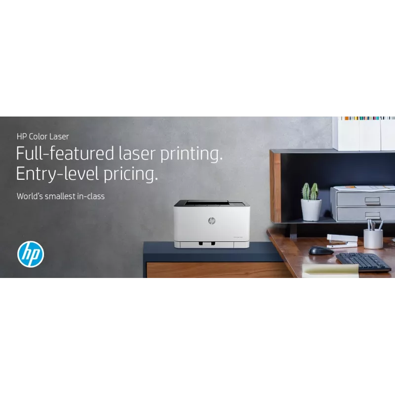 HP Color Laser 150nw, láser, color, 600 x 600 DPI, A4, 18 ppm, impresión a doble cara