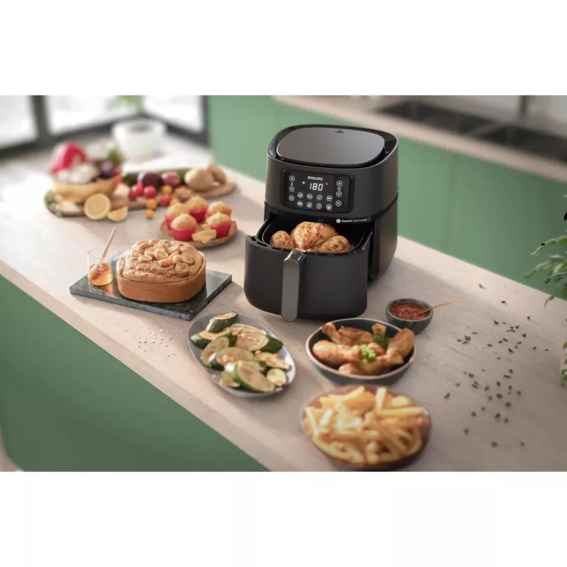 Philips serie 5000 freidora de aire HD9285/90 XXL Connected, freidora de aire, 7,2 L, 1,4 kg, Rapid Air, 40 °C, 200 °C