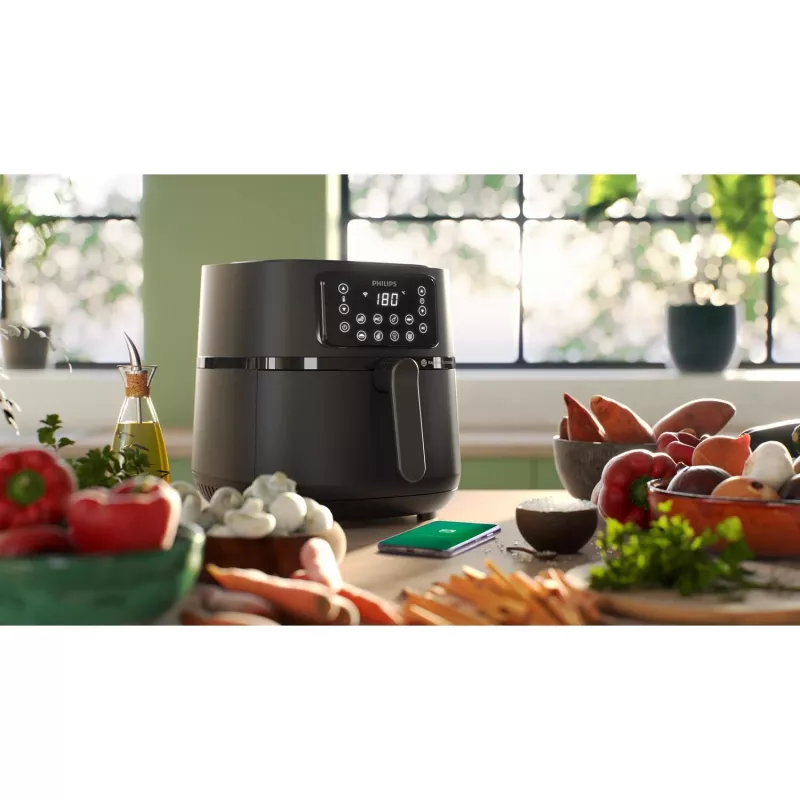 Philips serie 5000 freidora de aire HD9285/90 XXL Connected, freidora de aire, 7,2 L, 1,4 kg, Rapid Air, 40 °C, 200 °C