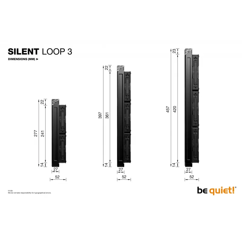 be quiet Silent Loop 3 420 mm refrigeración líquida todo en uno para procesador 14 cm negra 1 unidad