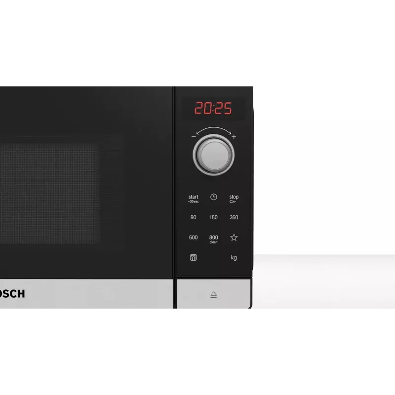 Bosch Serie 2 FFL023MS2 microondas negro, acero inoxidable microondas solo encimera 20 L 800 W