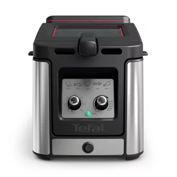 Tefal Clear Duo FR600D individual 0,65 L freidora de sobremesa 2000 W negra, acero inoxidable