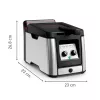 Tefal Clear Duo FR600D10 freidora, 3,5 l, 2000 W, acero inoxidable/negro