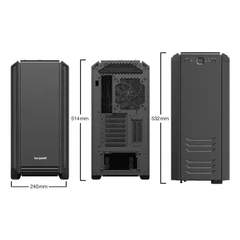 Caja de PC be quiet! Silent Base 601 torre media negra