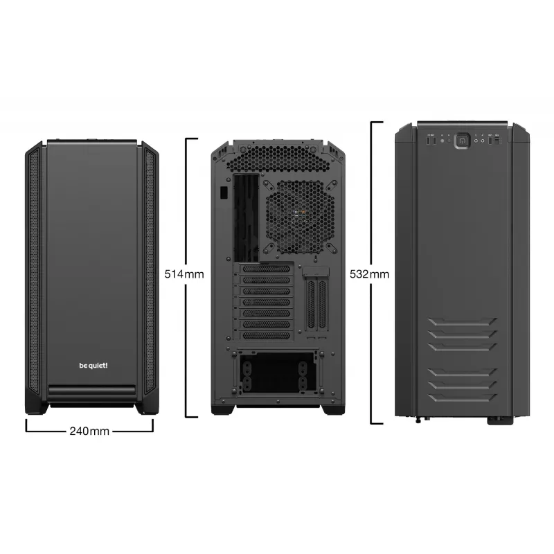 Caja de PC be quiet! Silent Base 601 torre media negra