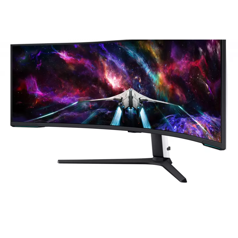 Samsung G95NC Monitor de ordenador 144,8 cm (57 inch) 7680 x 2160 píxeles Dual UHD LED Negro, Blanco