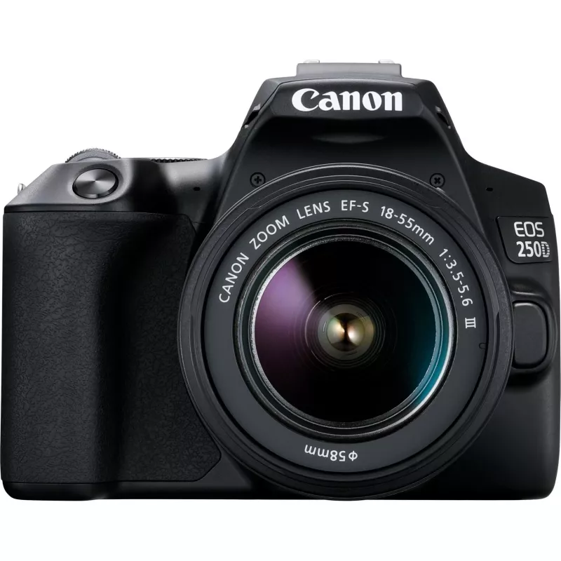 Canon EOS 250D + EF-S 18-55mm f/3.5-5.6 III Cámara réflex Kit 24,1 MP CMOS 6000 x 4000 píxeles Negro