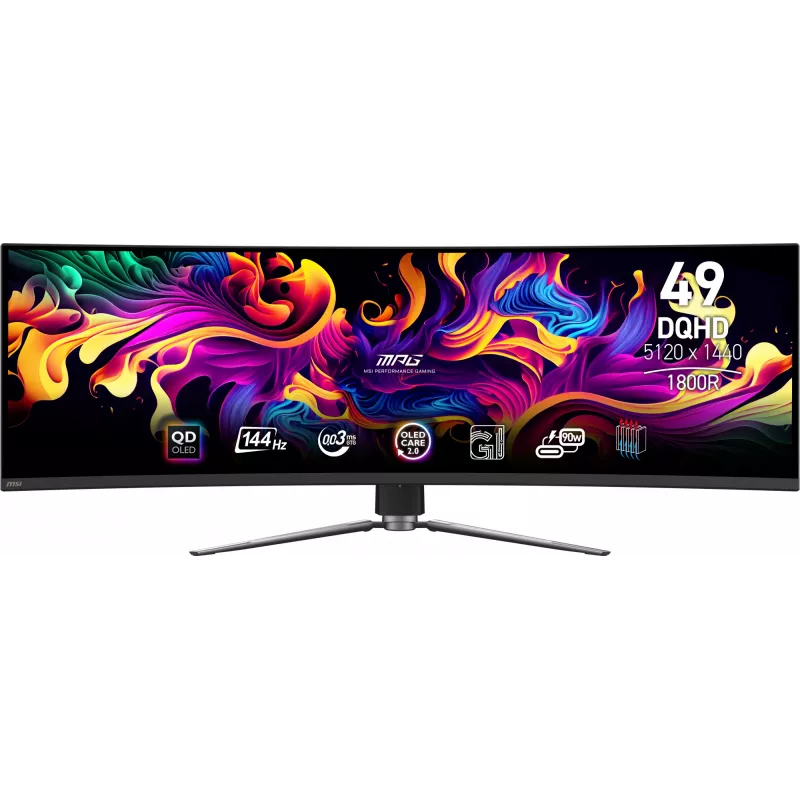 MSI MPG 491CQP QD-OLED Monitor de ordenador 124,5 cm (49 inch) 5120 x 1440 píxeles DQHD Negro