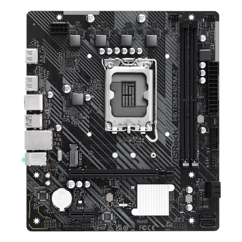 ASRock H610M-H2/M.2 placa base, LGA1700, Intel H610, 2x DDR4, 2x HDMI, micro ATX