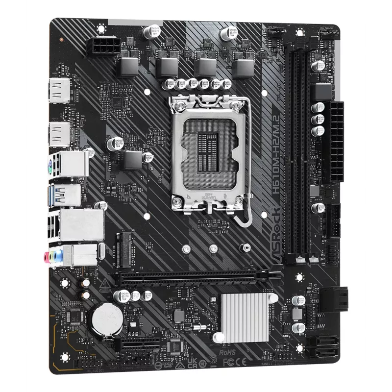 ASRock H610M-H2/M.2 placa base, LGA1700, Intel H610, 2x DDR4, 2x HDMI, micro ATX
