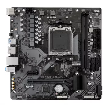 GIGABYTE A620M H placa base - Compatible con CPUs AMD Ryzen 8000, VRM digital 5+2+2 fases, hasta 7200MHz DDR5 (OC), 1xPCIe 4.0 M.2, GbE LAN, USB 3.2 Gen 1