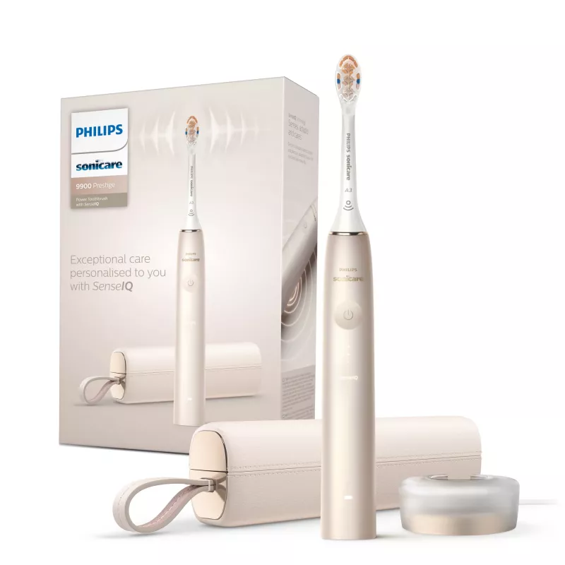 Philips Sonicare DiamondClean Prestige serie 9900 DiamondClean Prestige HX9992/11 cepillo dental sónico con SenseIQ – champán