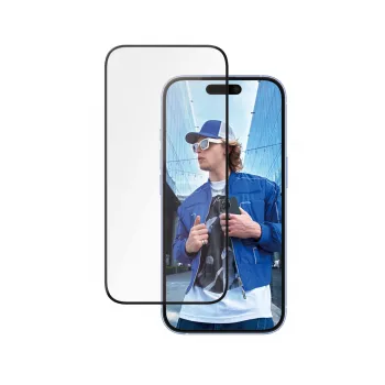 PanzerGlass ® Protector de pantalla cerámico iPhone 16 | 15 | Ultra-Wide Fit con EasyAligner